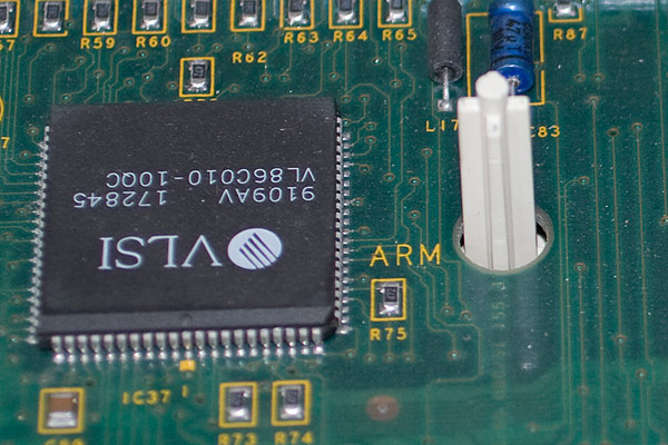 Surface mounted ARM2 CPU in an A3000
