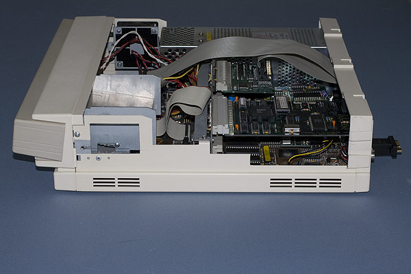 The Acorn Archimedes A440/1 from the side showing the podules fitted
