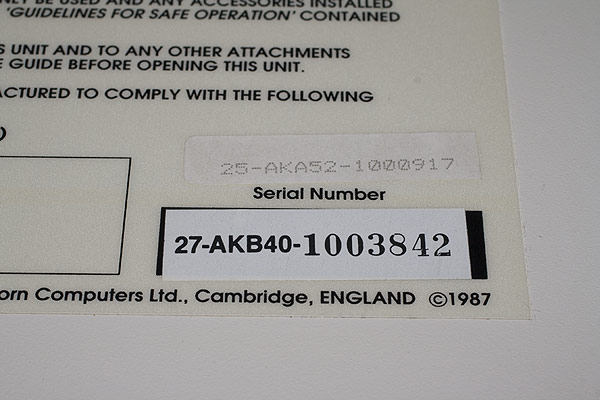 Serial numbers revealing the machines history