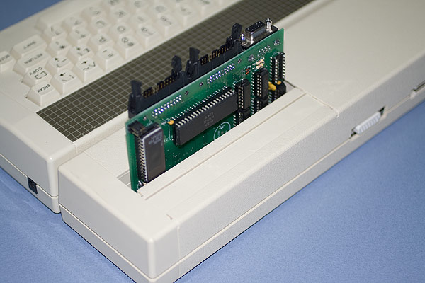 A shot of the Electon User Port expansion board fitted to the Electron Plus 1
