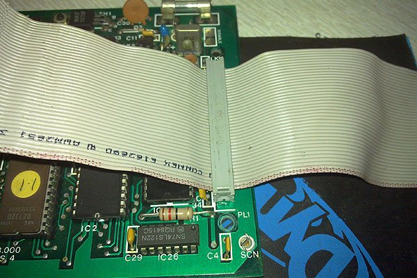 The IDE cable as it was connected to the Second Processor circuit board