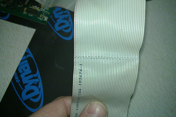 The TUBE cable had been replaced in the past with an IDE cable 