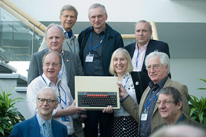 Beeb @ 30 development team and Chris Searle with a BBC Micro