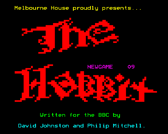The Hobbit - Cassette version loading screen