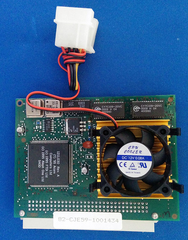 The RiscPC 5x86 PC Card