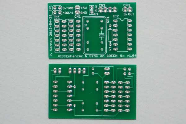 VIDC Enhancer board component and solder side