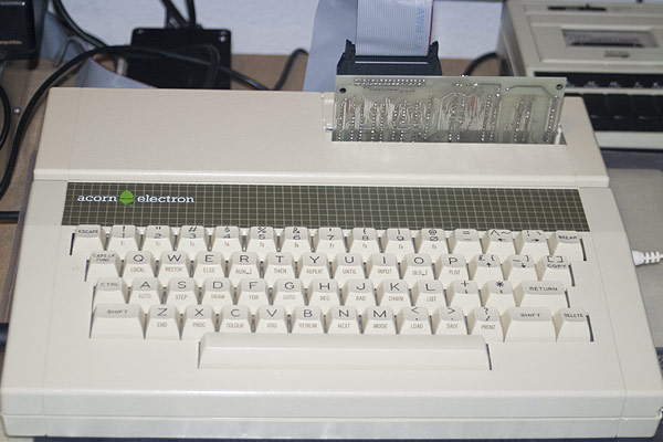 The Slogger Pegasus 400 fitted to my Acorn Electron with Acorn Plus 1 Expansion