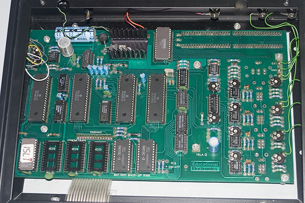 The VELA circuit board showing the MC6802 and the EPROM ISL1
