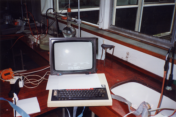 The BBC Micro hooked up to the VELA data logging device