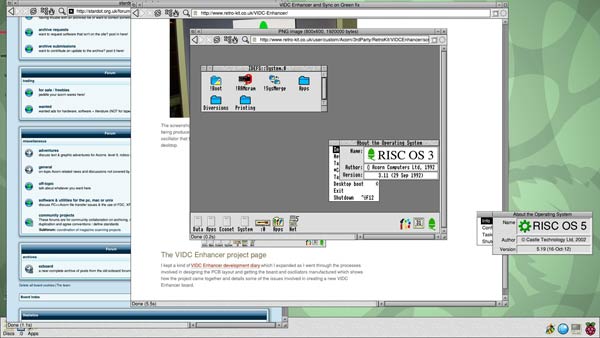 Raspberry Pi running the first official release of RISC OS 5.19